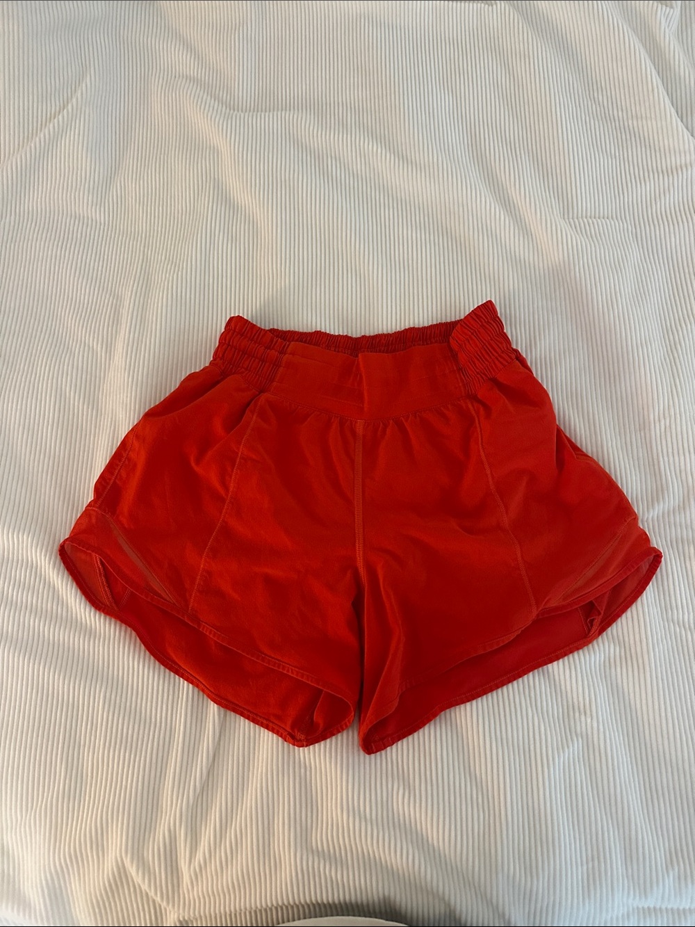 Lululemon Red High Rise Hotty Hot Short 4in